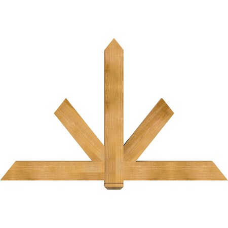 Ekena Millwork Kennewick Rough Sawn Timber Gable Bracket, Western Red Cedar, 72"W x 45"H x 4"D x 6"F, 15/12 Pitch GBW072X45X0406KEN00RWR